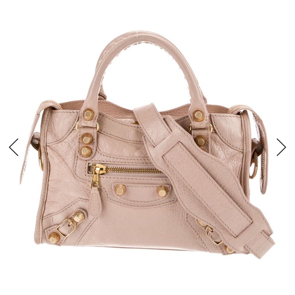 Balenciaga Mini Bag in Light Beige with Gold Accents